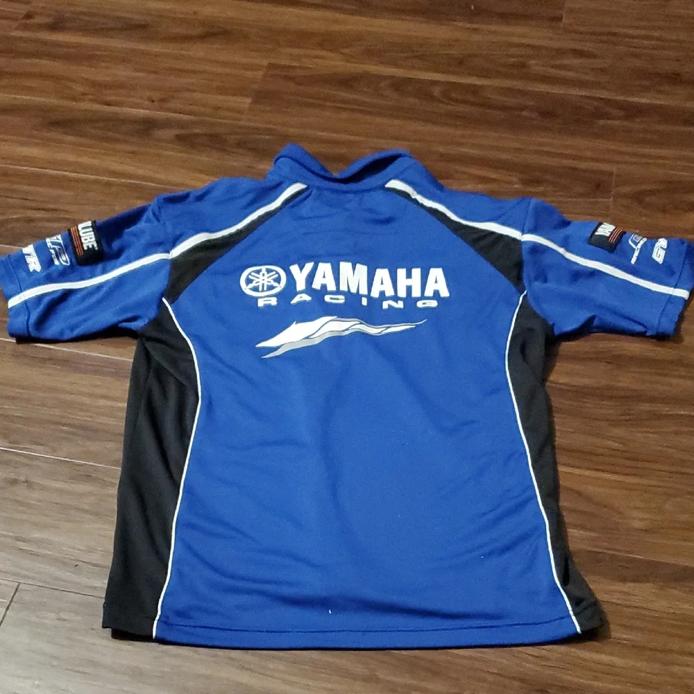 Yamaha Blue and Black Short Sleeve Quarter Zip Tee - Picture 7 of 12